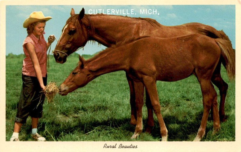 CUTLERVILLE, MICH, Rural Beauties CK.246, U.S.A, Postcard