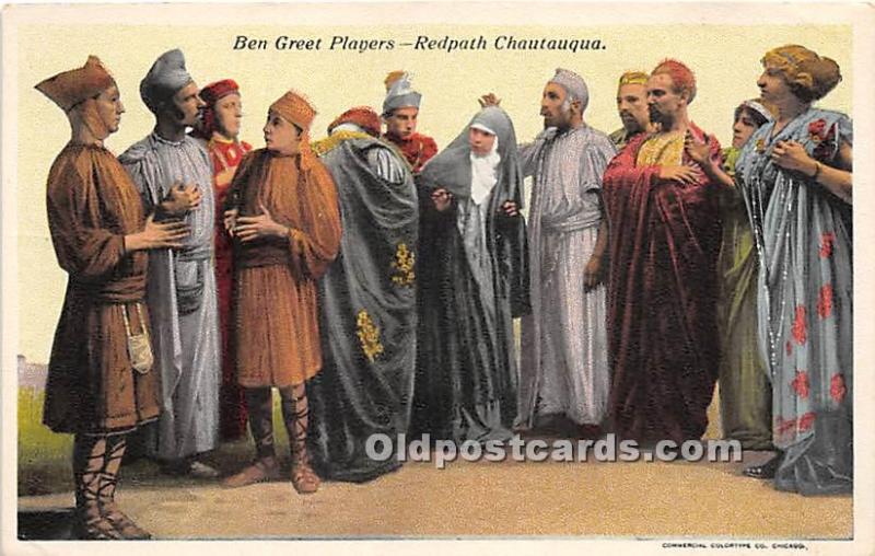 Ben Greet Players Redpath Chautauqua Theater Actor / Actress Unused 