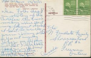 Canal Street New Orleans LA Mack's Mayer Israel Monteleone Hotel Postcard