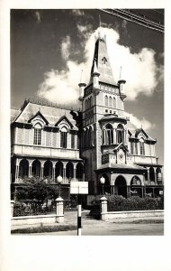 british guiana, Guyana, Demerara, GEORGETOWN, City Hall (1950s) RPPC Postcard