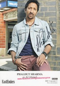 Phaldut Sharma As AJ Ahmed Eastenders Hand Signed Cast Card Photo