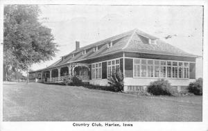 HARLAN, IA Iowa    COUNTRY CLUB     Shelby County   1946 B&W Postcard