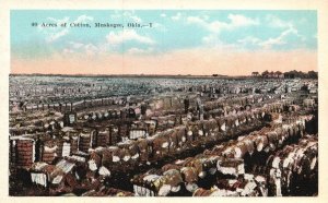 Vintage Postcard 1920's Acres of Cotton Muskogee Oklahoma OK