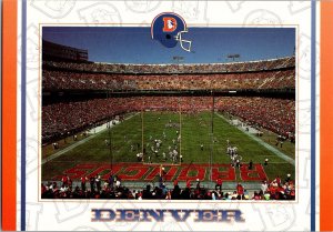 Denver Broncos Football Mile High Stadium Colorado Postcard c1990 6x4 CF1