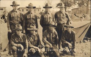 Possibly Plattsburgh NY Military 4th Training Regiment Real Photo Postcard 