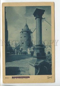 437382 Latvia Riga View of the Powder Tower Vintage postcard