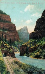 USA First Tunnel Canyon Of the Grand Colorado Vintage Postcard 07.99