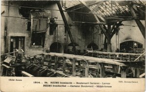 CPA REIMS Bombardé-Boulevard Carteret Lavoir (346926) 