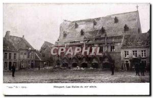Old Postcard Militaria Nieuport halls