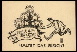 3rd Reich Germany 1942 Inf Div 539 Stalingrad Weihnacht Christmas Card FE 100547