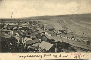 PC CPA SOUTH AFRICA, MUIZENBERG, BEACH, VINTAGE POSTCARD (b15753)