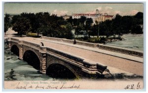 1924 Goat Island Bridge Niagara Falls Ontario Canada CA Posted Vintage Postcard