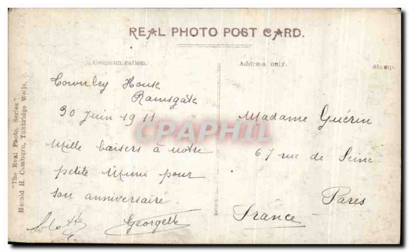 Old Postcard The coming storm