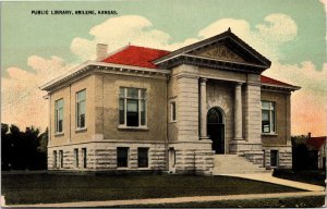 Vintage Postcard Kansas Dickinson County Abilene Public Library ~1910 S86