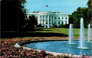 White House South Portico Home President US Washington DC Postcard VTG UNP  