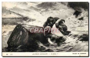 Old Postcard Alfred Guillou L & # 39adieu Museum of Quimper