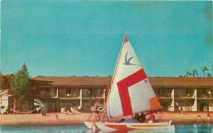 Beach Catamaran Hotel roadside San Diego California Frye Smith Postcard 12702