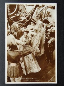 H.R.H QUEEN ELIZABETH ll c1953 Official Coronation RP Postcards by Valentine C18