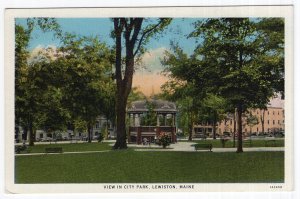 Lewiston, Maine, View In City Park