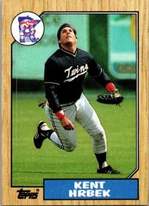 1987 Topps Baseball Card Kent Hrbek Texas Rangers sk3077