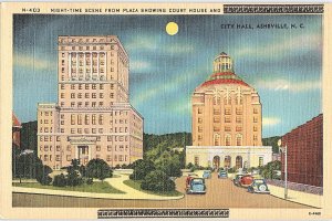 Postcard COURT HOUSE SCENE Asheville North Carolina NC AI1308