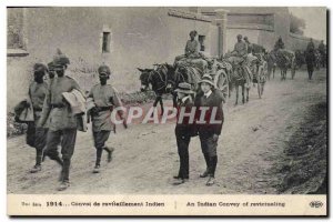 Postcard Old Army Convoy of Indian supplies