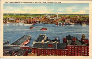 Postcard BOAT SCENE Camden New Jersey NJ AN0391