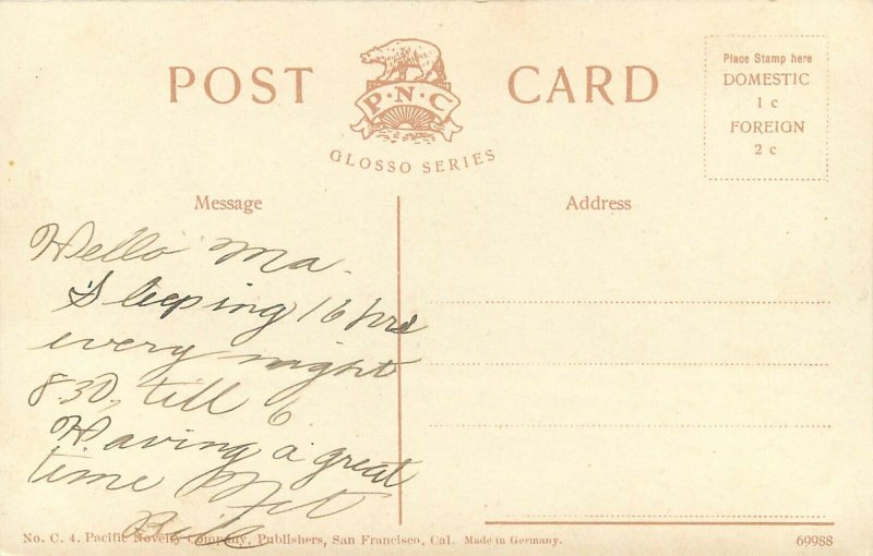 c1910 Postcard; Corvallis OR Administration Building Oregon Agricultural College