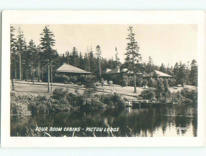 old rppc CABINS Pictou - Near Trenton & New Glasgow Nova Scotia NS W0884