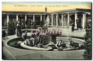Old Postcard Deauville Beach Fleurie the New Baths The Atrium