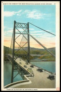 Bird's Eye View of the Bear Mountain Hudson River Bridge, NY
