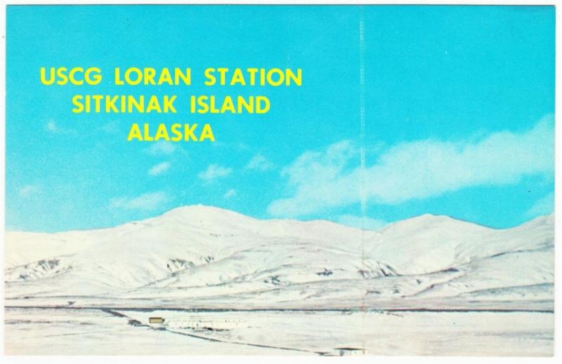 U.S. Coast Guard LORAN Station Sitkinak Island Alaska Postcard 1960s-1970s