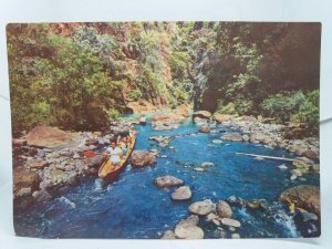 Boats Negotiating the Rapids at Pagsangjan Phillipines Vintage Postcard