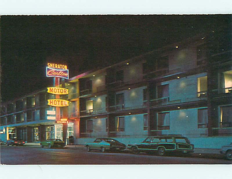 Unused Pre-1980 OLD CARS & SHERATON CARLTON MOTEL IN WINNIPEG MB CANADA s6230