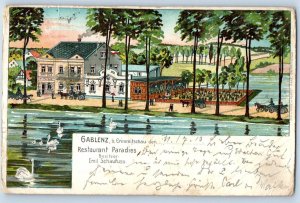 Saxony Germany Postcard River Buildings Gablenz Near Crimmitschau 1913