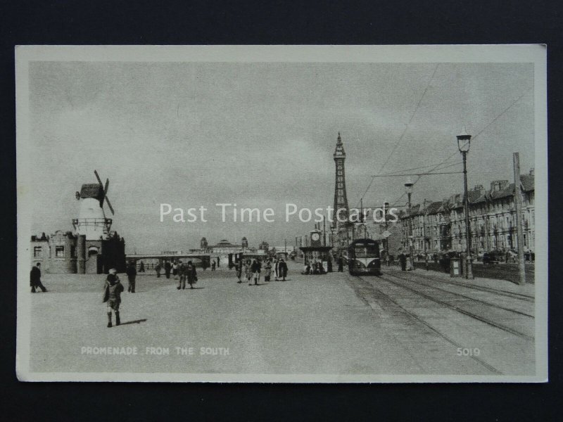 Lancashire BLACKPOOL from the South - Old Postcard by Regent Fine Art Co. 5019