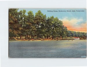 Postcard Bathing Scene, Lake Taneycomo, Rockaway Beach, Missouri