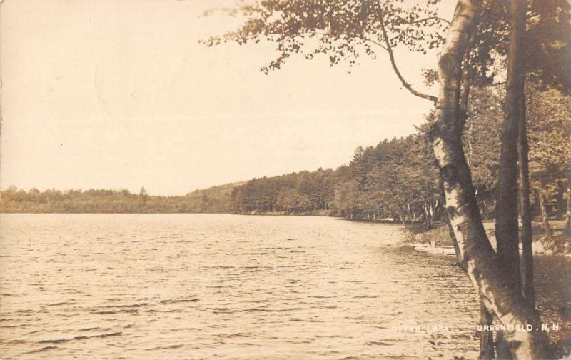 Greenfield New Hampshire birds eye view Otter Lake real photo pc Y14785