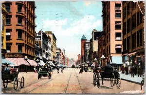 Los Angeles California, 1909 Broadway North from Fourth Street, Vintage Postcard