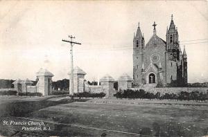 Pawtucket Rhode Island St Francis Church Historic Antique Postcard K14947