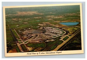 Vintage 1960's Postcard Aerial View O'Hare International Airport Chicago IL