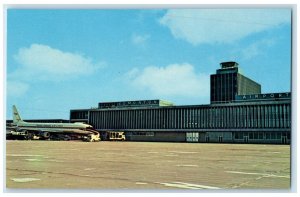 c1950's The Trans Canada Airlines DC8 Airplane Edmonton Airport Canada Postcard