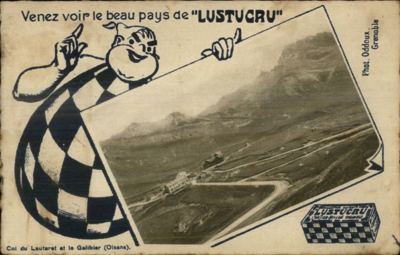 Lustucru Pasta? French Food Advertising Grenoble? c1910 Postcard