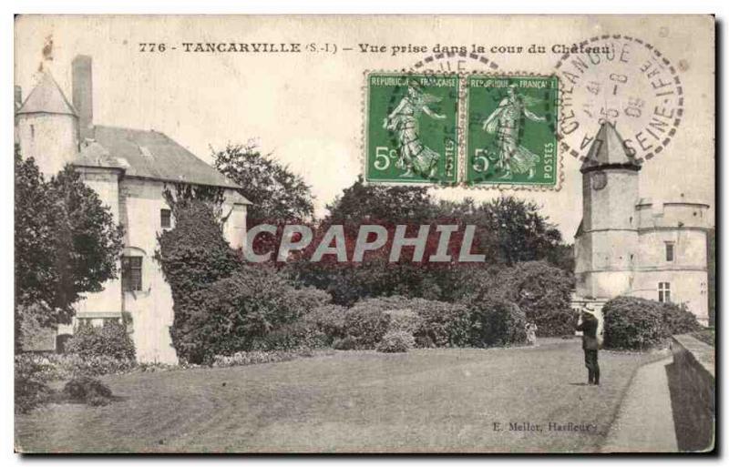 Tancarville - View taken in the Chateau's courtyard - Old Postcard