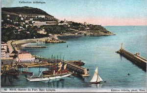 France Nice Entree du Port Baie Lympia Vintage Postcard 04.10