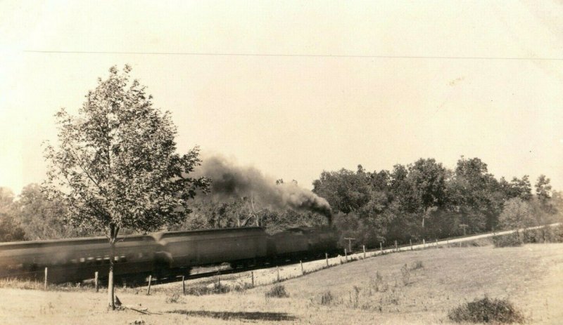 C.1905-10 RPPC Passenger Train C.E.I Boyertown, PA Postcard P165 