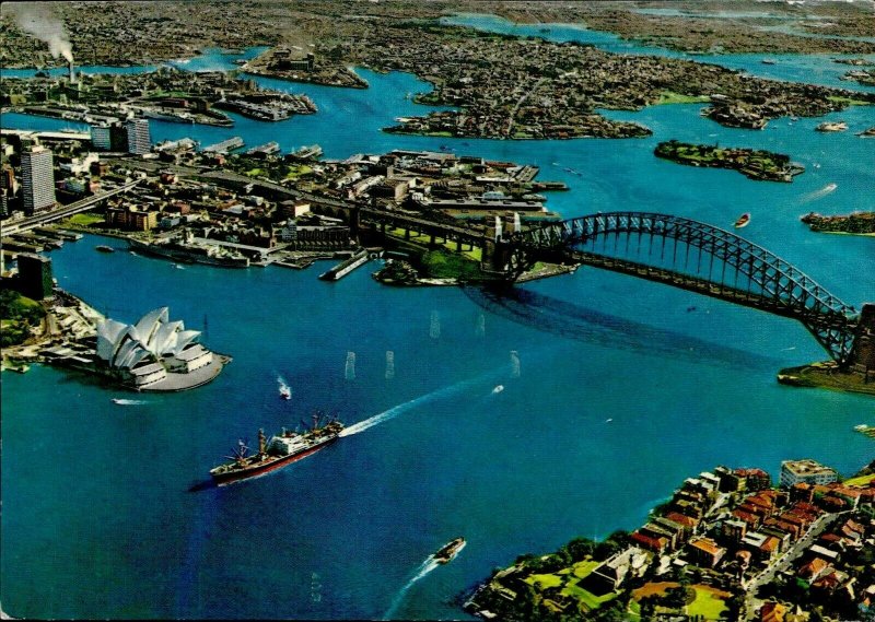 JD0009 australia sydney harbour opera bridge ship kruger publishing house