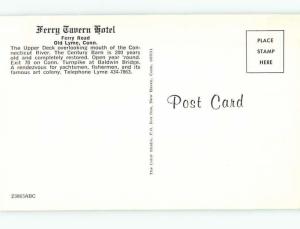 Unused Pre-1980 FERRY TAVERN HOTEL RESTAURANT Old Lyme Connecticut CT hs4658