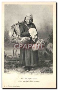 Old Postcard Folklore Woman In Country Creusois