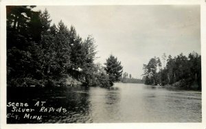 RPPC Postcard Scene At Silver Rapids Ely MN Saint Louis County